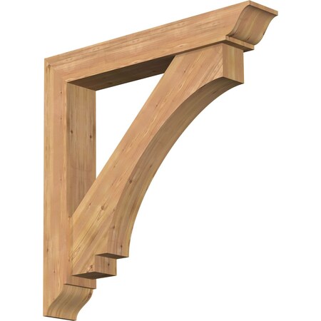 Ekena Millwork Imperial Traditional Smooth Bracket w/ Offset Brace, Western Red Cedar, 7 1/2"W x 46"D x 46"H BKT0806X46X46IMP01SWR